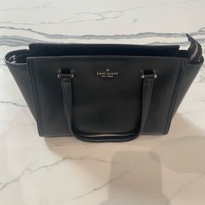 kate spade Black Leather Structured Tote